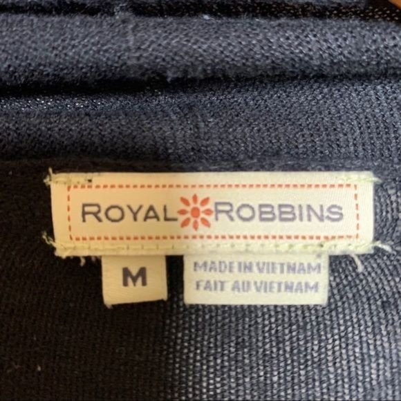 Royal Robbins Wrap Sweater Cardigan Black Linen Blend Lightweight Casual Medium - Picture 10 of 11